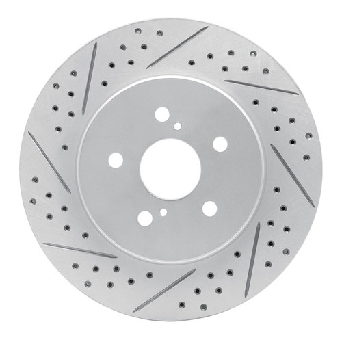 R1 04-09 Lexus Rx350 Front Left Drilled & Slotted Geo-Carbon Rotor