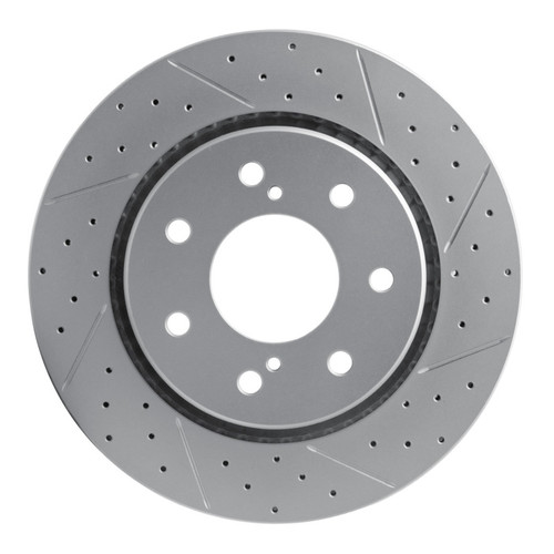 R1 10-14 Ford F-150 4WD Front Right Drilled & Slotted Geo-Carbon Rotor