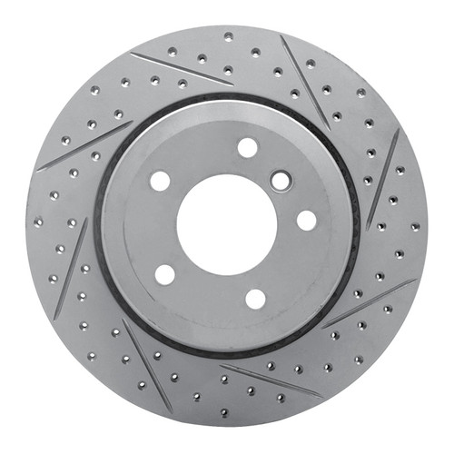 R1 06-10 BMW 530Xi Rear Right Drilled & Slotted Geo-Carbon Rotor