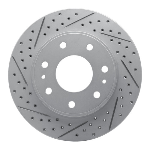 R1 09-09 Ford F-150 Rwd Front Right Drilled & Slotted Geo-Carbon Rotor