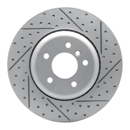R1 04-10 BMW 535I Rear Right Drilled & Slotted Geo-Carbon Rotor