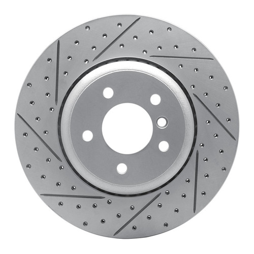 R1 04-10 BMW 645Ci Rear Left Drilled & Slotted Geo-Carbon Rotor