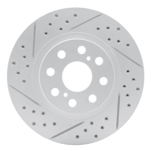 R1 00-05 Toyota Mr2 Spyder Rear Left Drilled & Slotted Geo-Carbon Rotor