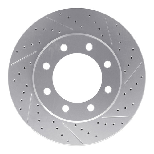 R1 08-25 Ford E-150 Rear Right Drilled & Slotted Geo-Carbon Rotor
