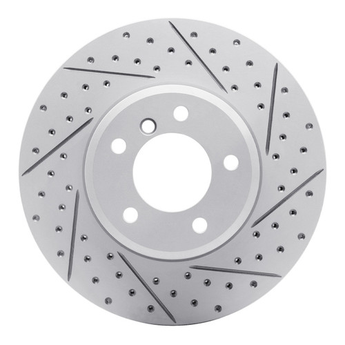 R1 04-10 BMW 525Xi Front Right Drilled & Slotted Geo-Carbon Rotor