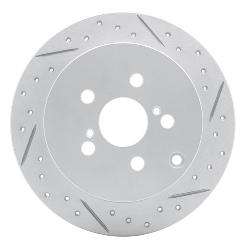 R1 00-10 Pontiac Vibe Rear Right Drilled & Slotted Geo-Carbon Rotor