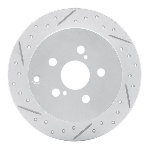 R1 00-10 Pontiac Vibe Rear Left Drilled & Slotted Geo-Carbon Rotor