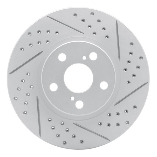 R1 00-10 Pontiac Vibe Front Right Drilled & Slotted Geo-Carbon Rotor
