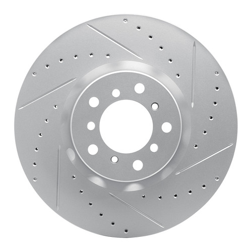 R1 00-03 BMW M5 Left Front Drilled & Slotted Geo-Carbon Rotor