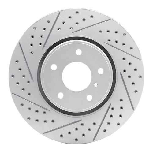 R1 05-14 Infiniti Fx37 Front Left Drilled & Slotted Geo-Carbon Rotor