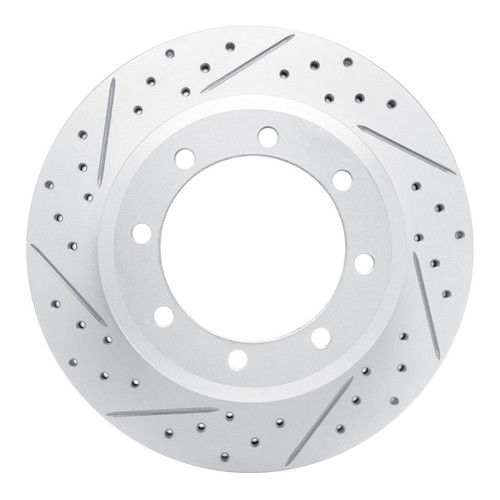 R1 05-12 Ford F-450 Super Duty Rear Left Drilled & Slotted Geo-Carbon Rotor
