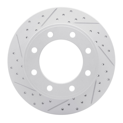 R1 05-12 Ford F-250 2WD (Super Duty) Rear Left Drilled & Slotted Geo-Carbon Rotor
