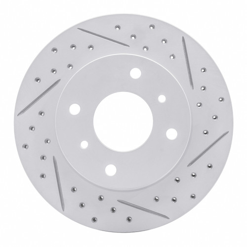 R1 89-13 Infiniti G20 Front Right Drilled & Slotted Geo-Carbon Rotor