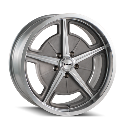 Ridler 605 18x9.5 / 5x120.65 BP / 0mm Offset / 83.82mm Hub Matte As-Cast Machined Wheel