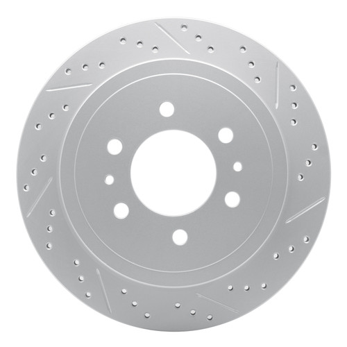 R1 04-11 Ford F-150 Rwd Rear Right Drilled & Slotted Geo-Carbon Rotor