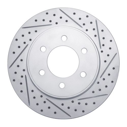 R1 04-08 Ford F-150 4WD Front Right Drilled & Slotted Geo-Carbon Rotor