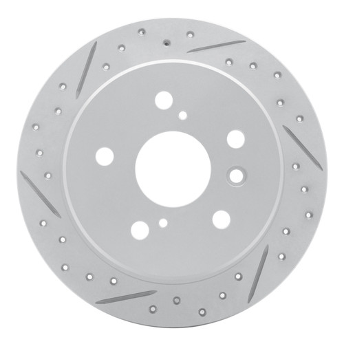 R1 92-03 Lexus Es300 Rear Left Drilled & Slotted Geo-Carbon Rotor