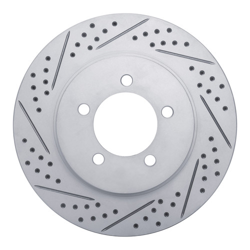 R1 02-05 Ford Explorer Front Left Drilled & Slotted Geo-Carbon Rotor