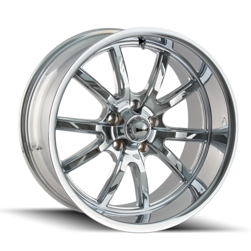 Ridler 650 18x9.5 / 5x114.3 BP / 0mm Offset / 83.82mm Hub Chrome Wheel