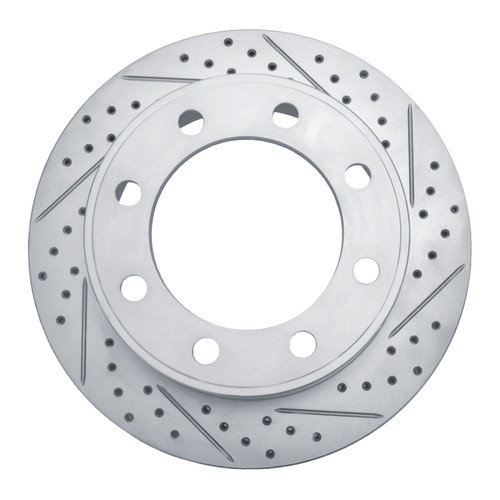 R1 99-05 Ford Excursion Front Right Drilled & Slotted Geo-Carbon Rotor