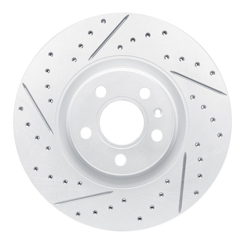 R1 17-25 Volvo S90 Front Left Drilled & Slotted Geo-Carbon Rotor