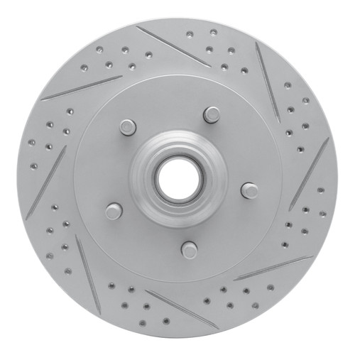 R1 99-04 Ford Expedition Front Right Drilled & Slotted Geo-Carbon Rotor