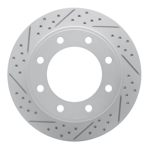 R1 99-05 Ford F-250 4WD (Super Duty) Rear Left Drilled & Slotted Geo-Carbon Rotor