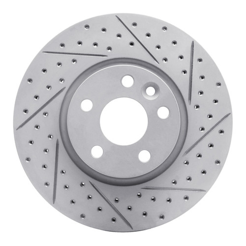 R1 07-18 Land Rover Range Rover Evoque Front Right Drilled & Slotted Geo-Carbon Rotor