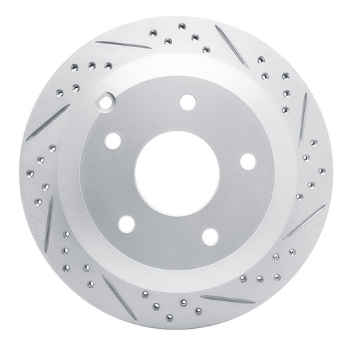 R1 05-06 Pontiac GTO Rear Right Drilled & Slotted Geo-Carbon Rotor