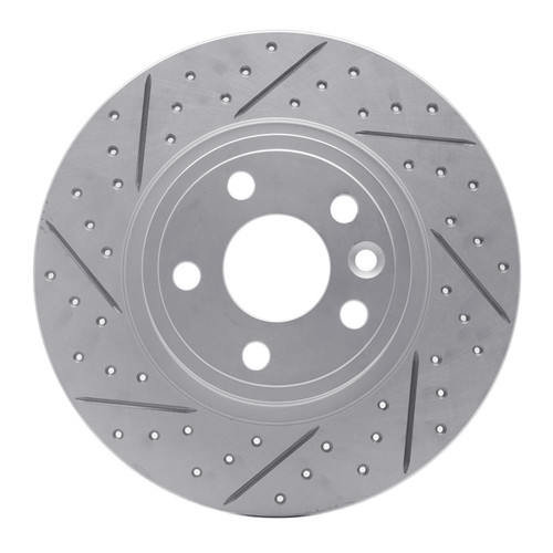 R1 15-20 Jaguar E-Pace Rear Right Drilled & Slotted Geo-Carbon Rotor
