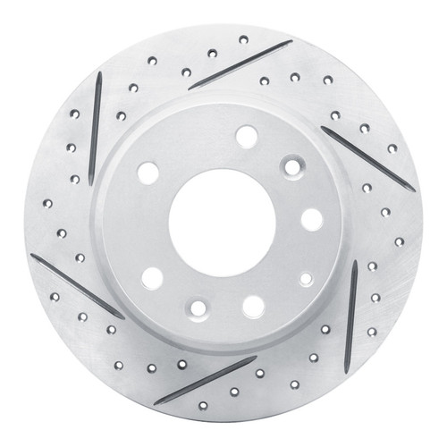 R1 14-25 Mazda CX-30 Rear Left Drilled & Slotted Geo-Carbon Rotor