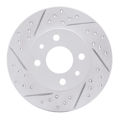 R1 09-19 Fiat 500 (Mexico) Rear Left Drilled & Slotted Geo-Carbon Rotor