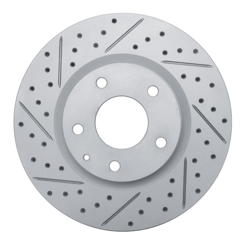 R1 14-24 Mazda 3 Front Left Drilled & Slotted Geo-Carbon Rotor