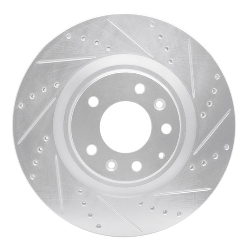 R1 04-11 Mazda RX-8 Front Right Drilled & Slotted Silver Brake Rotor