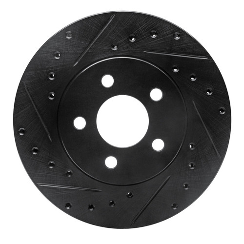 R1 84-95 Chrysler Imperial Front Left Drilled & Slotted Black Brake Rotor