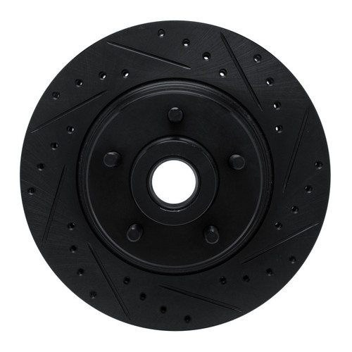 R1 74-84 Chrysler Imperial Front Right Drilled & Slotted Black Brake Rotor