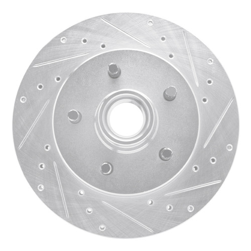 R1 1988-1994 Chevrolet C1500 Front Right Drilled & Slotted Silver Brake Rotor