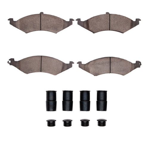 R1 86-93 Ford Taurus SHO Front Semi Met Pads & Hardware Kit