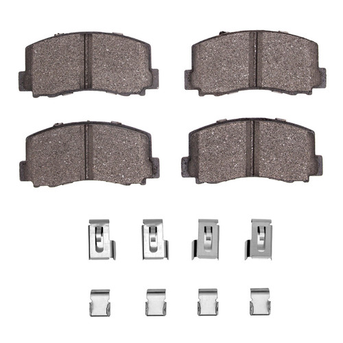 R1 83-83 Mitsubishi CORDIA Front Semi Met Pads & Hardware Kit