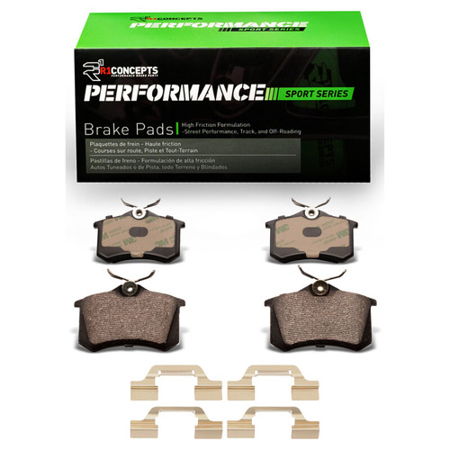R1 03-06 Volkswagen Golf R Rear Performance Sport Pads & Hardware Kit