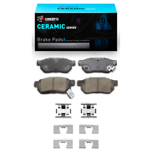 R1 85-89 Acura Integra Rear Ceramic Pads & Hardware Kit