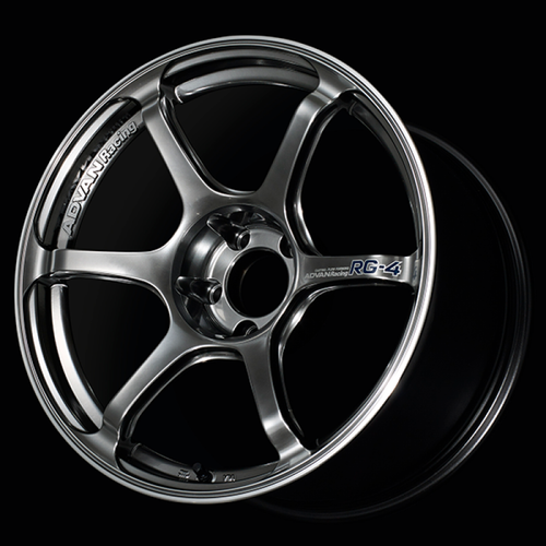 Advan RG-4 17x7.5 / +45 Offset / 5x100 / 57.1mm Bore / Racing Hyper Black and Ring