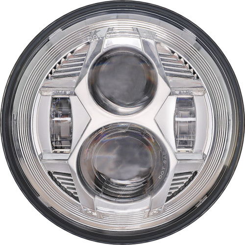 7" Led Headlight Chrome