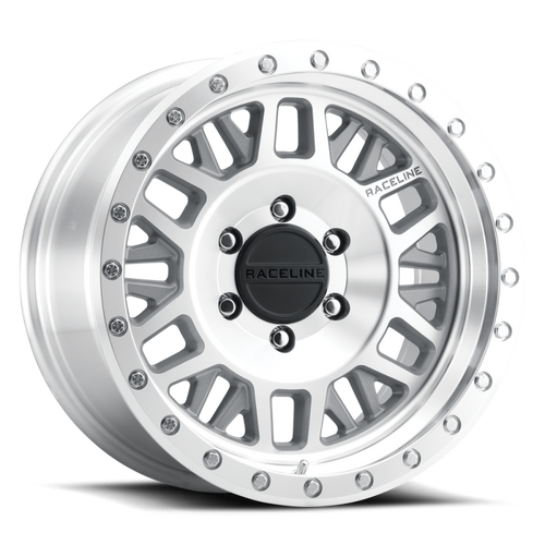 Raceline RT951M Ryno Machined 20x8.5in / 8x139.7 BP/32mm Offset/108mm Bore - Machined Beadlock