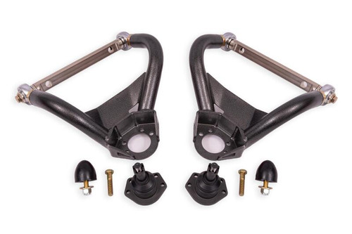 BMR 64-72 GM A-Body Adjustable Upper A-Arms Standard Ball Joint - Black Hammertone