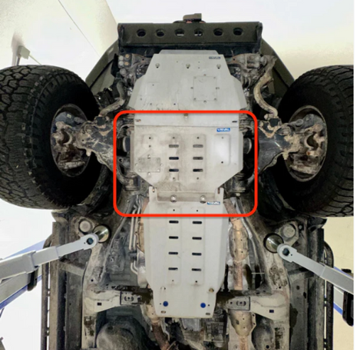 Rival 2007-2021 Toyota Land Cruiser   Aluminum Transmission Skid Plate