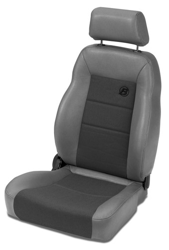 Bestop 76-86 Jeep Cj7 Front Driver Side Trailmax II Pro Seat (Center Fabric Insert Charcoal/Gray)