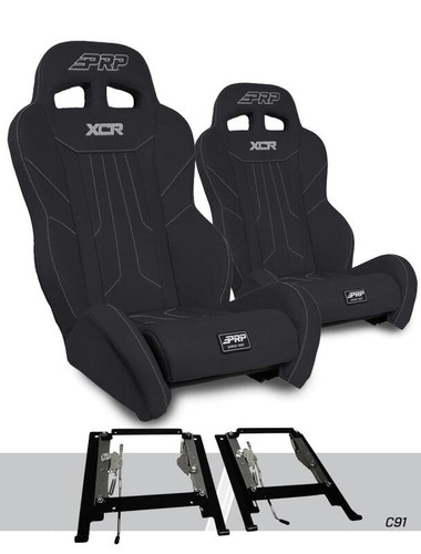 PRP Seats Can-Am Maverick X3/R XCR Suspension Seats Mount & Slider Kit (Pair) - Black
