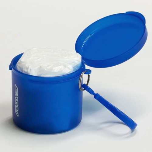 Rays Foldable Poncho Transparent White / Blue Case