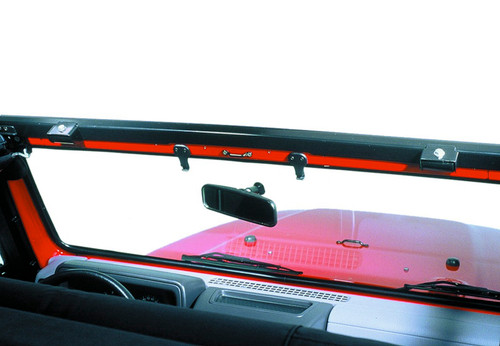 Bestop 97-06 Jeep Wrangler TJ Windshield Channel (1-Piece No-Drill Header Design)